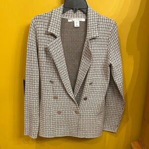 Max Studio Black and White and tan Blazer